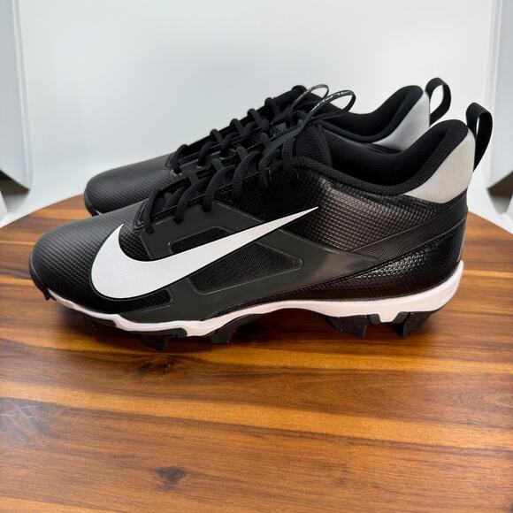 Nike Alpha Menace 4 Shark Football Cleats Men Size 11 Wide Black White NEW